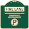 Signmission Fire Lane Emergency Access Route W/ No Parking Heavy-Gauge Aluminum Sign, 18" x 18", G-1818-24016 A-DES-G-1818-24016 - alternate 1